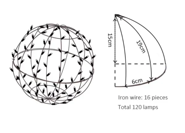 30cm Waterproof LED Ball Light for Outdoor Christmas Decoration ...