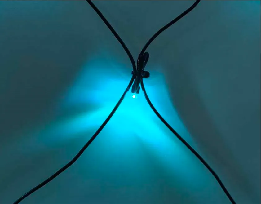Blue LED Net Light Bulb Detail – Waterproof Mesh String Lights Blue LED net light bulb detail showing waterproof mesh string lights illumination