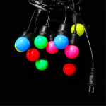 G45 colorful globe string lights with rubber cable for outdoor patio garden party and wedding decoration