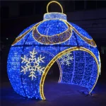 giant christmas ball light decoration walk through outdoor led motif lighting for christmas festival display