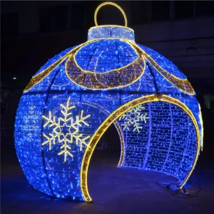 Outdoor Decorative Lighting giant christmas ball light decoration walk through outdoor led motif lighting for christmas festival display
