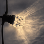 IP67 waterproof landscape LED string light plastic bulb close-up showing warm decorative lighting effect for outdoor garden patio lighting