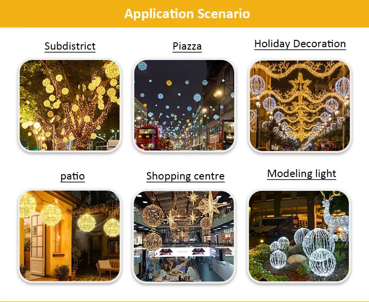 30cm Waterproof LED Ball Light for Outdoor Christmas Decoration LED ball lights used for outdoor Christmas decoration street lighting garden patio shopping centre and festival decorative lighting