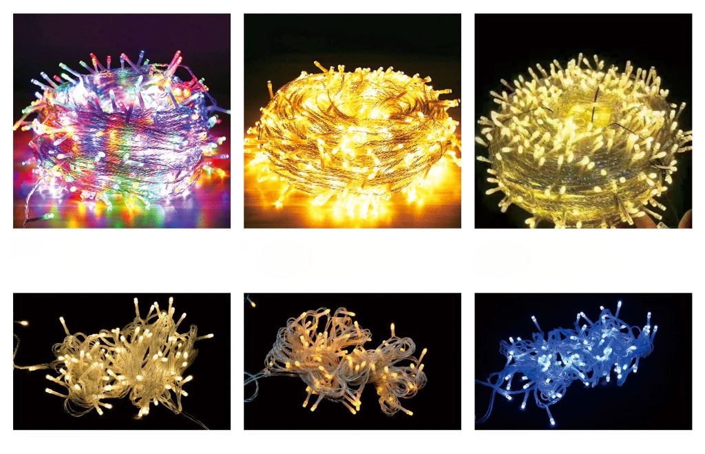 LED motif decorative string lights in multi color warm white and cool white lighting options