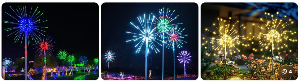 Outdoor firework LED lights used for landscape lighting garden decoration festival lighting and park decorative lighting displays