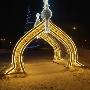 large ramadan arch light outdoor decoration motif lighting for eid festival street entrance display