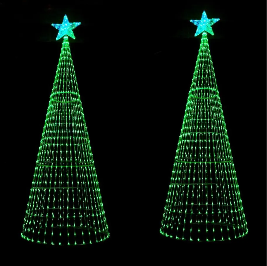RGB LED Christmas Tree Light Decoration Outdoor Festival Display rgb led christmas tree light decoration with star top outdoor festival lighting display