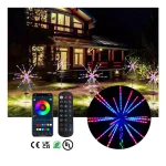 RGBIC firework LED decorative light with smart app and remote control used for outdoor garden landscape lighting decoration