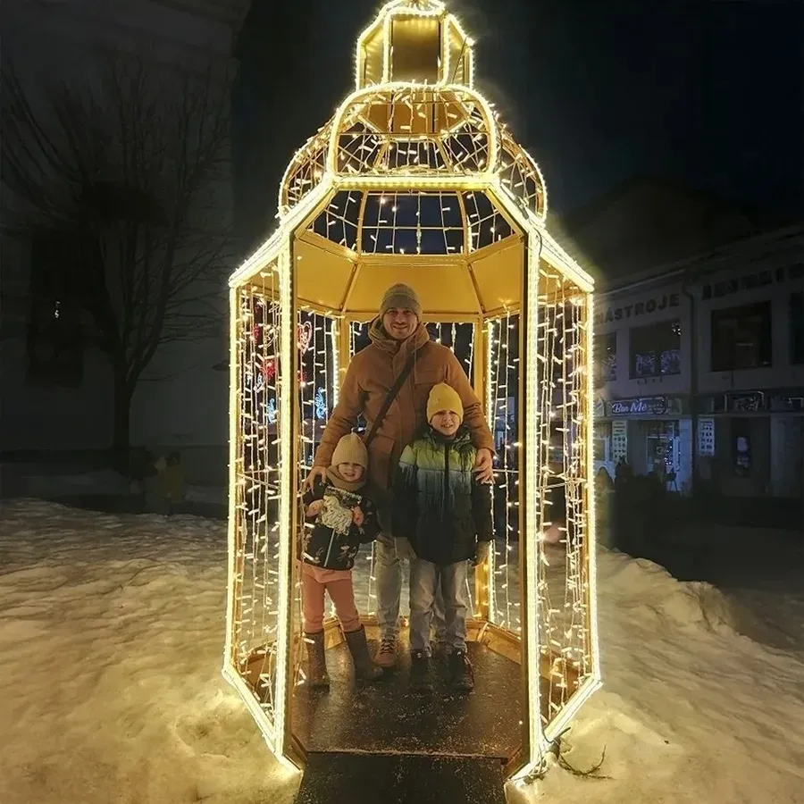 Walk Through Ramadan Lantern Light Decoration walk through ramadan lantern light decoration outdoor led motif lighting for eid festival photo installation