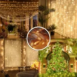 Wedding LED string lights used for outdoor decorative lighting in wedding venues, curtain lighting, garden patios, and Christmas tree decorations
