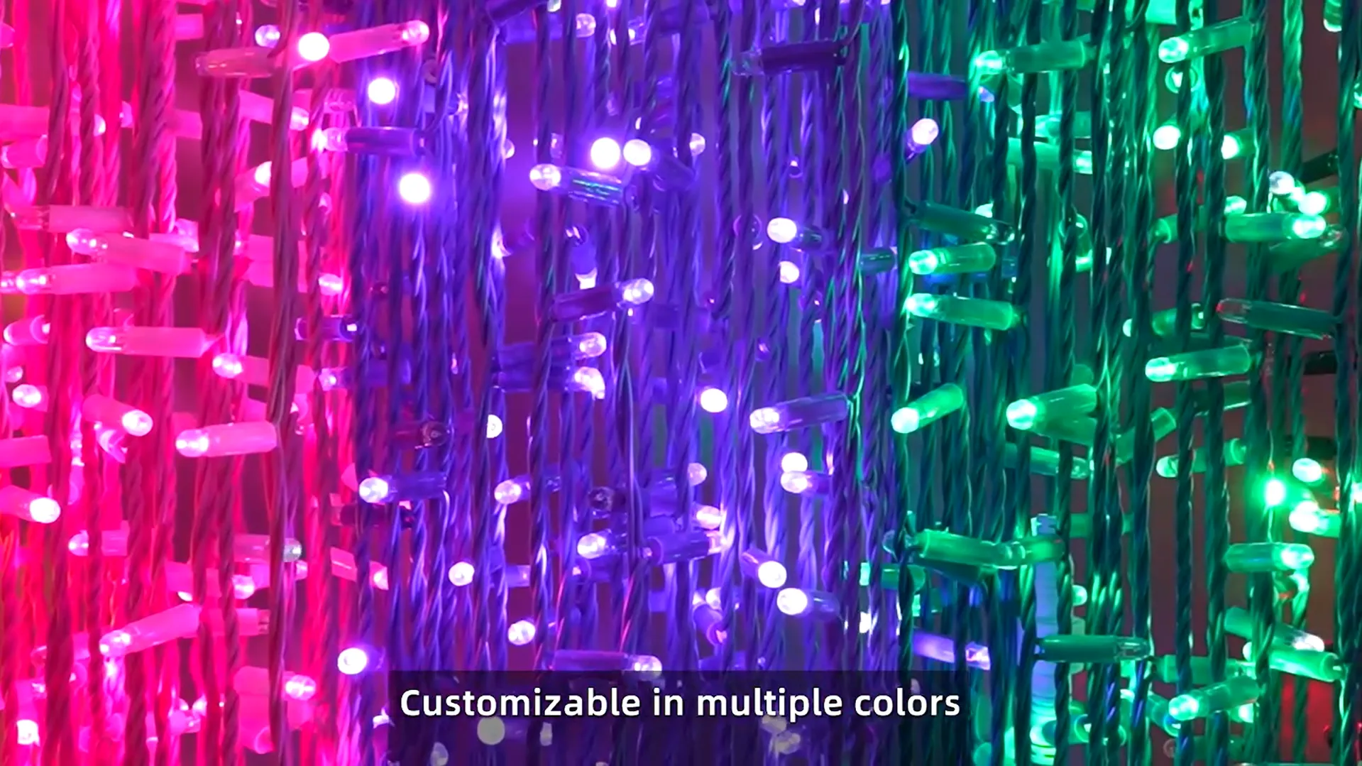 Multi-Color LED String Light Display video thumbnail
