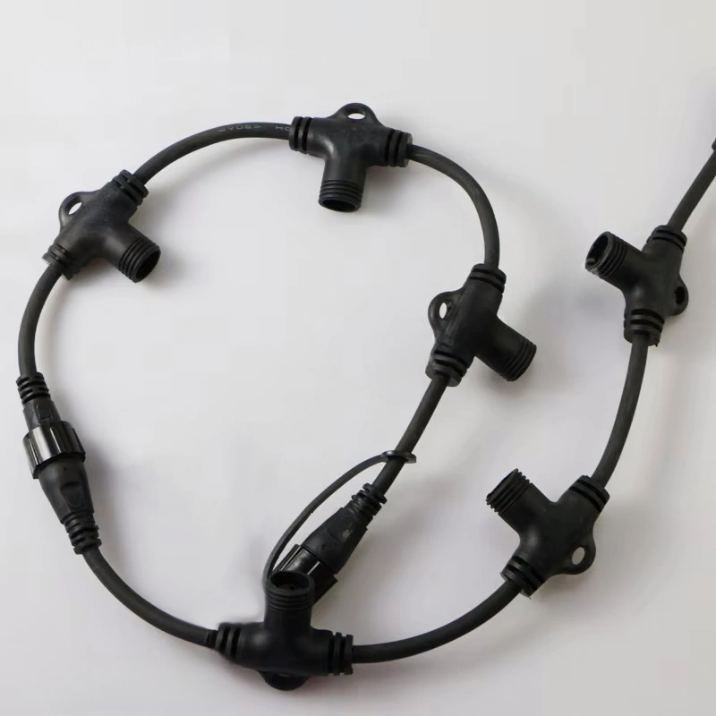 Waterproof T Connector for Outdoor Lighting System Waterproof T connector detail for outdoor decorative light string and curtain light system