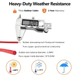 Heavy-duty rubber cable LED string light with pure copper conductor and 3.3 mm cable diameter