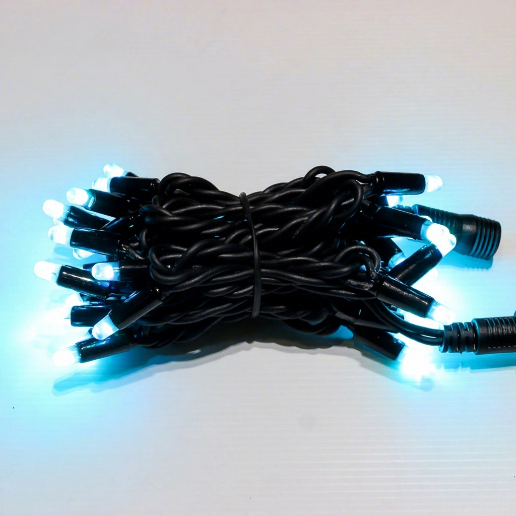Cool White LED Fairy Lights Connector View Cool white LED fairy lights with connector for outdoor project lighting
