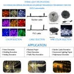 Customizable LED string light specifications with color cable and wire options