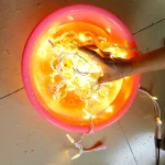 Warm white LED string lights with white wire shown in water demonstration scene