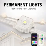 24V RGBIC chasing eave lights with app and remote control
