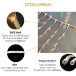 3x3m outdoor curtain lights for garden canopy decoration