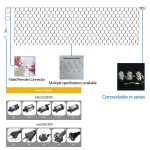 64 LED per sqm uniform net mesh lights
