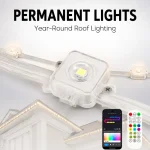 24V RGBIC chasing eave lights with app and remote control
