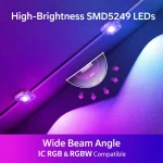 SMD 5249 RGBIC LED point light with waterproof PC housing