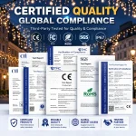 connectable string light CE RoHS EMC and compliance certificates