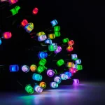 dark green rubber wire LED string lights