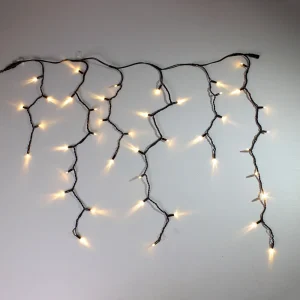 DC24V IP44 low voltage icicle lights warm white roofline decor
