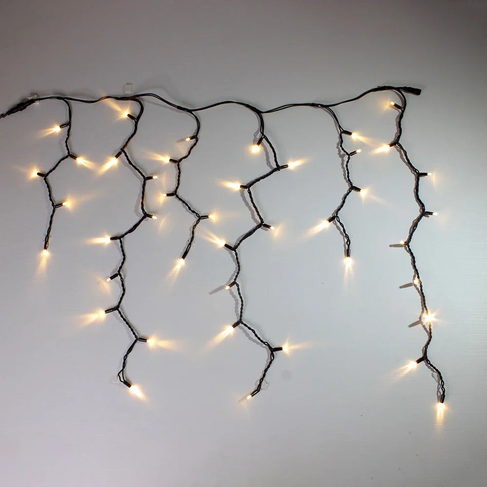 DC24V IP44 low voltage icicle lights warm white roofline decor