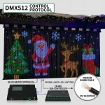 DMX512 programmable pixel string lights for commercial Christmas light shows