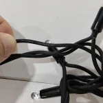 H03RN-F 1 by 0.5 square millimetre rubber wire string light close-up