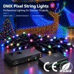 IP65 RGBW DMX pixel string lights with professional controllers