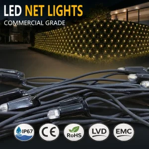 IP67 LED net mesh lights for outdoor garden bush shrub wrap