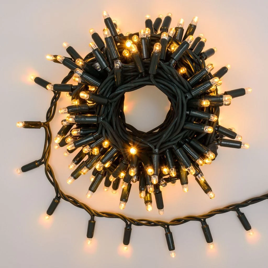 IP67 rubber wire Christmas string lights in warm white