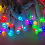 multicolor RGB pixel smart string lights illuminated