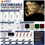 pure copper PVC cable curtain lights detail