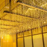 warm white white wire icicle light effect